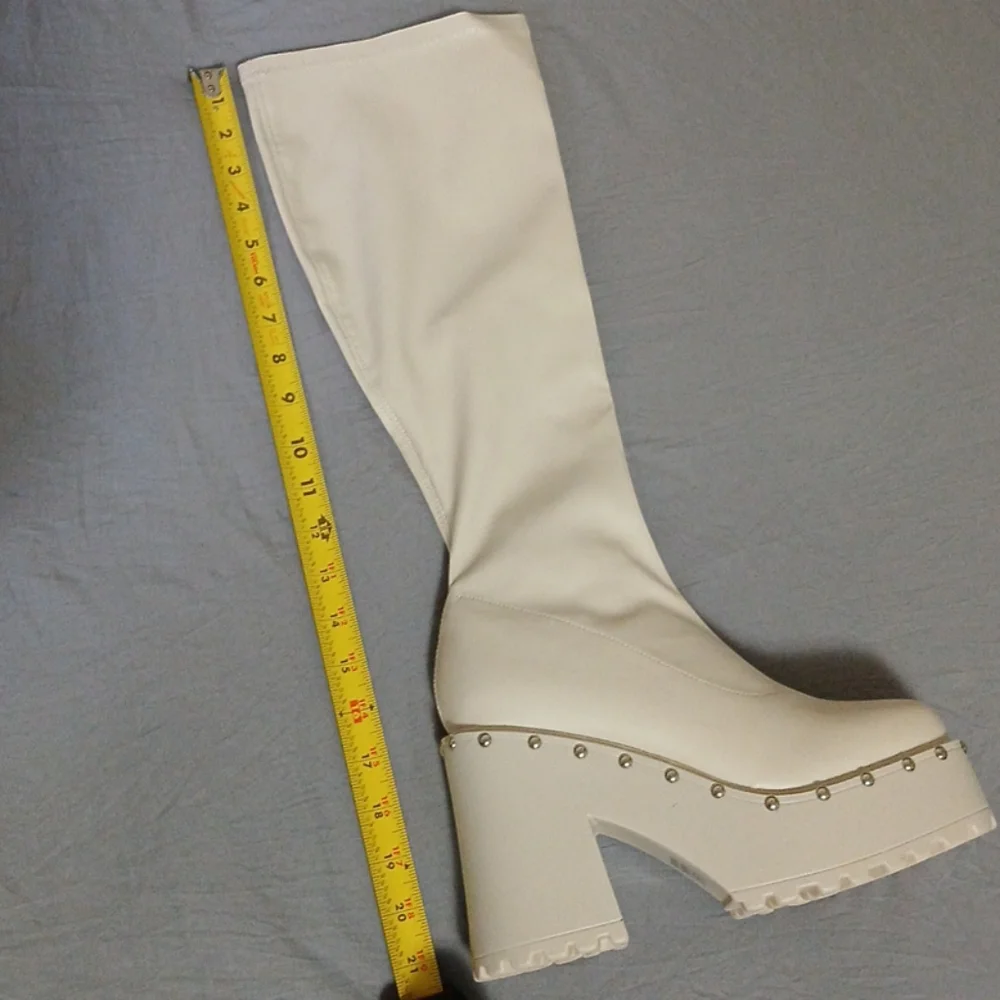 Fashion Nova Studded Platform Boots - Picture 6 of 7